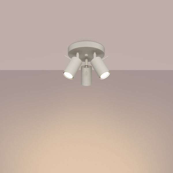Plafond Ring 3P Beige Spot-Deckenlampe In Dezentem Beigeton-Leuchtezauber