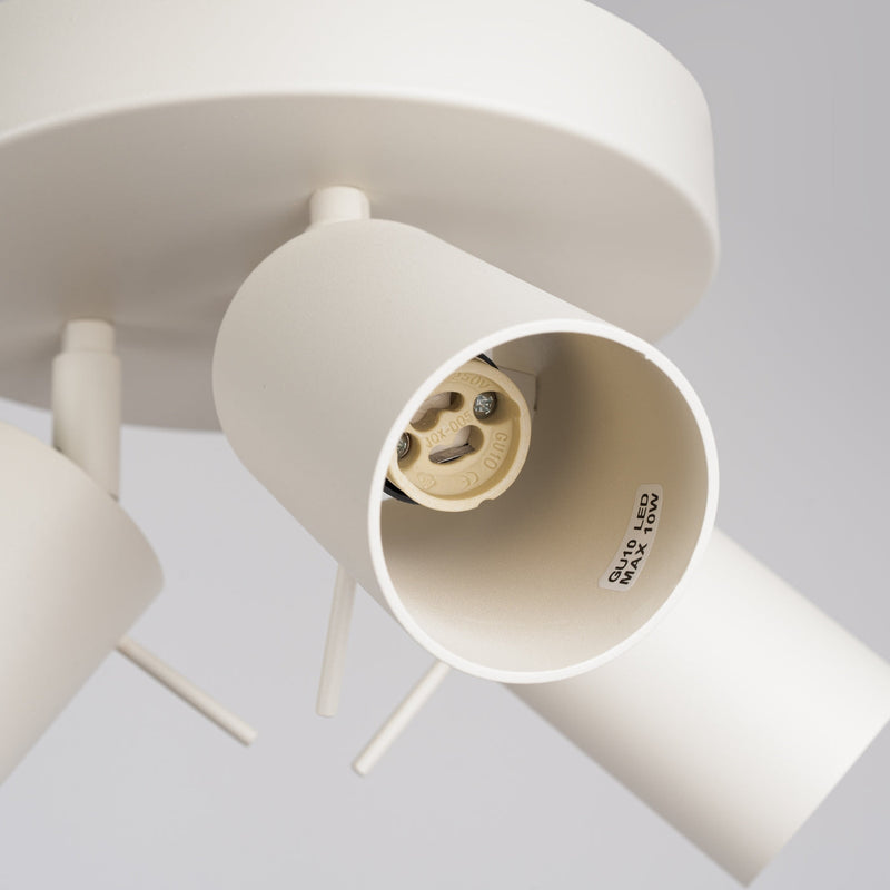 Plafond Ring 3P Beige Spot-Deckenlampe In Dezentem Beigeton-Leuchtezauber