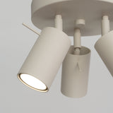 Plafond Ring 3P Beige Spot-Deckenlampe In Dezentem Beigeton-Leuchtezauber