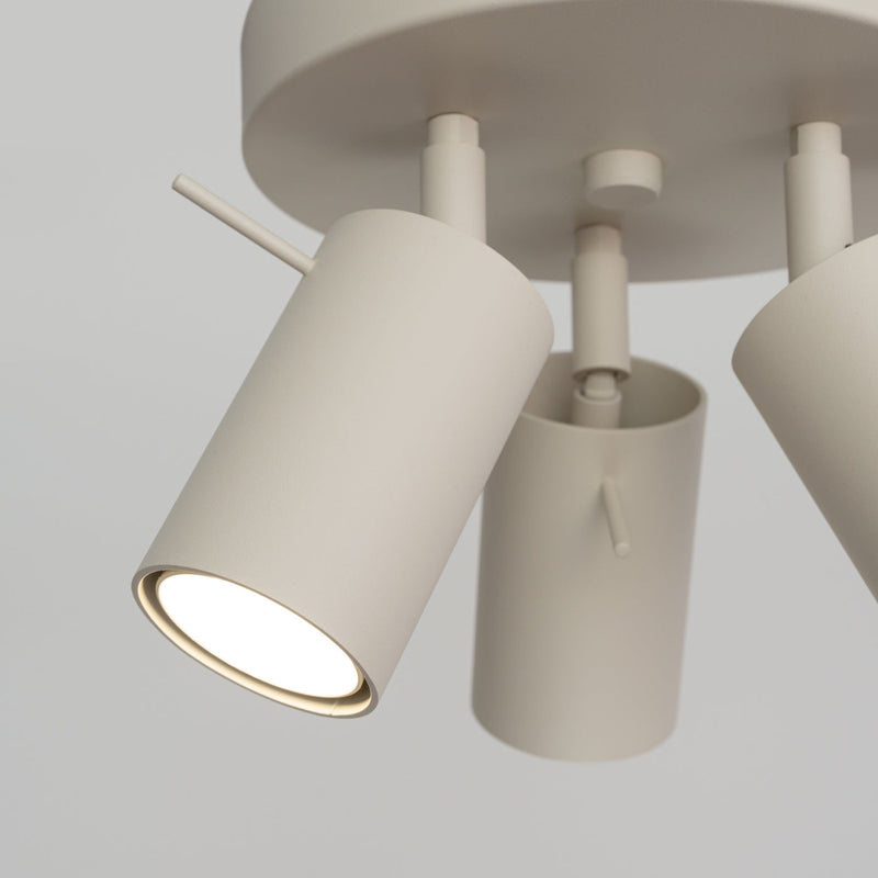 Plafond Ring 3P Beige Spot-Deckenlampe In Dezentem Beigeton-Leuchtezauber
