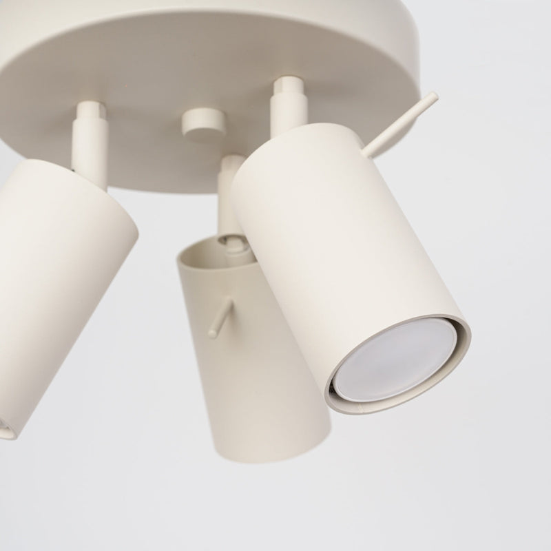 Plafond Ring 3P Beige Spot-Deckenlampe In Dezentem Beigeton-Leuchtezauber