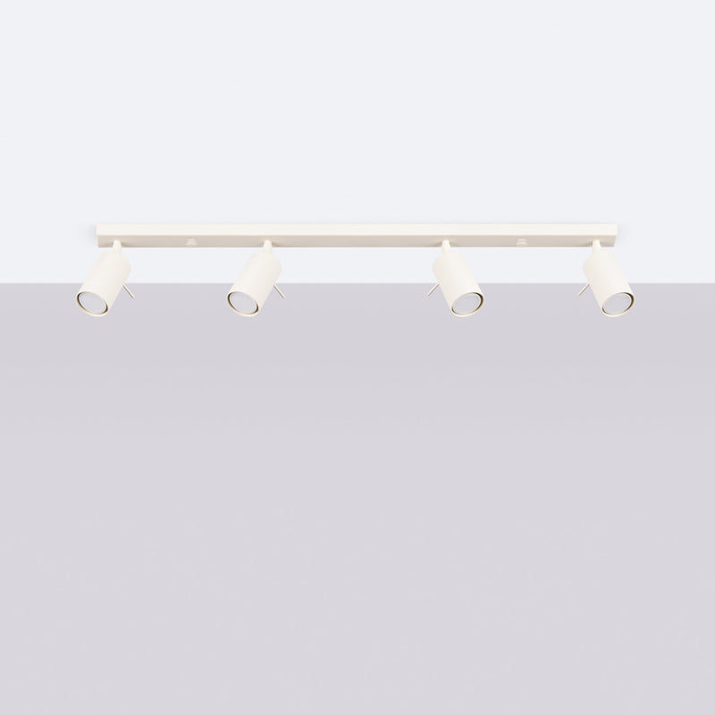 Plafond Ring 4L Beige Moderne 4-Flammige Leuchte In Beige-Finish-Leuchtezauber