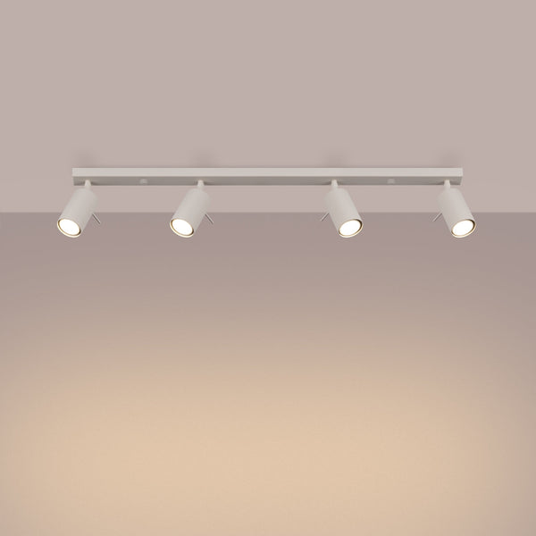 Plafond Ring 4L Beige Moderne 4-Flammige Leuchte In Beige-Finish-Leuchtezauber