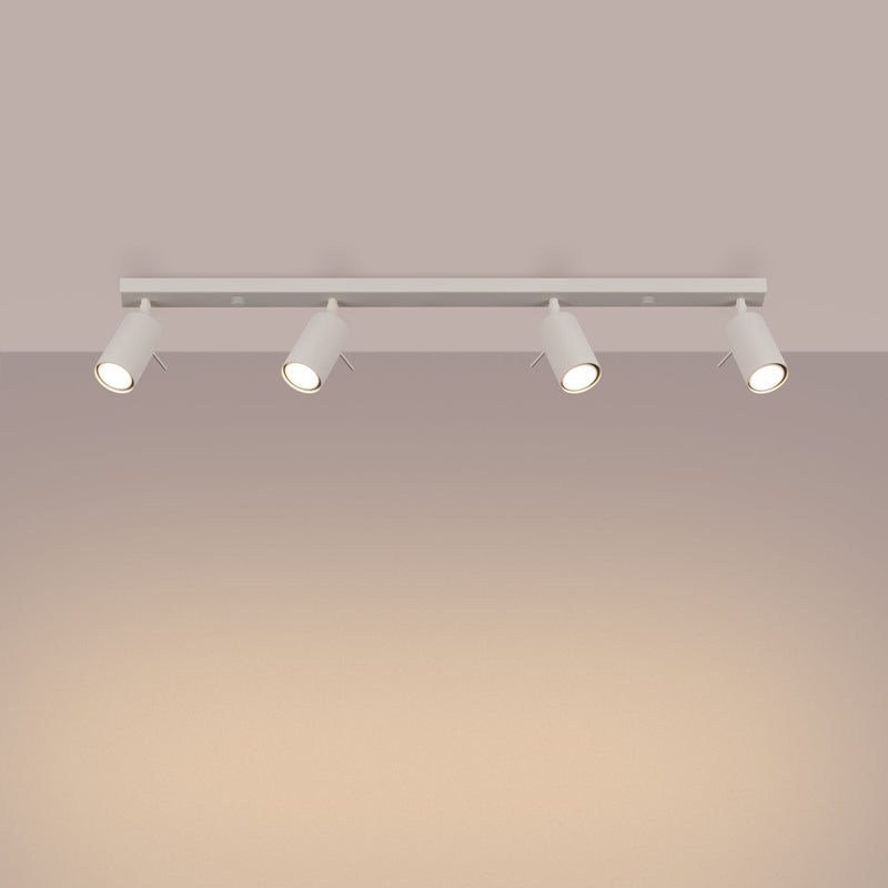 Plafond Ring 4L Beige Moderne 4-Flammige Leuchte In Beige-Finish-Leuchtezauber