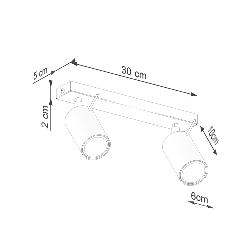 Plafond Ring 2 Olivgrün Kompakte Deckenleuchte Mit 2 Spots In Olivgrün-Leuchtezauber