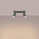 Plafond Ring 2 Olivgrün Kompakte Deckenleuchte Mit 2 Spots In Olivgrün-Leuchtezauber