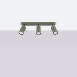 Plafond Ring 3L Olivgrün Lineare 3-Flammige Lampe In Olivgrün-Leuchtezauber