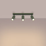 Plafond Ring 3L Olivgrün Lineare 3-Flammige Lampe In Olivgrün-Leuchtezauber