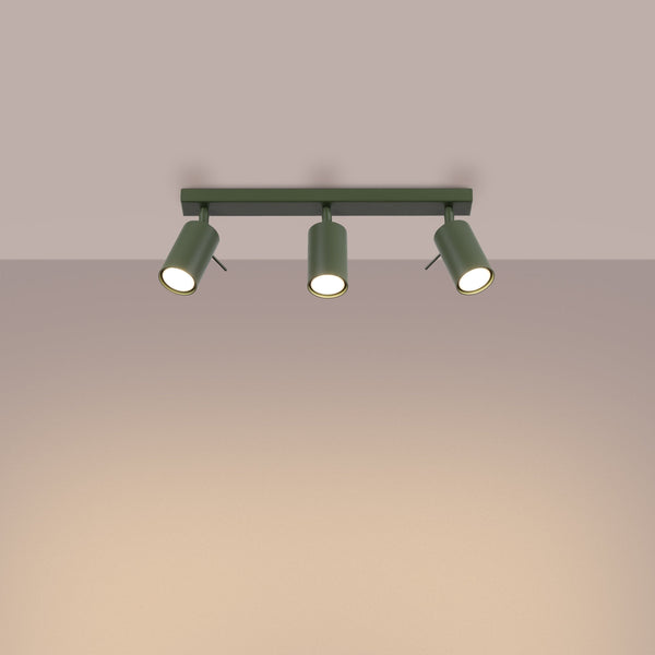 Plafond Ring 3L Olivgrün Lineare 3-Flammige Lampe In Olivgrün-Leuchtezauber