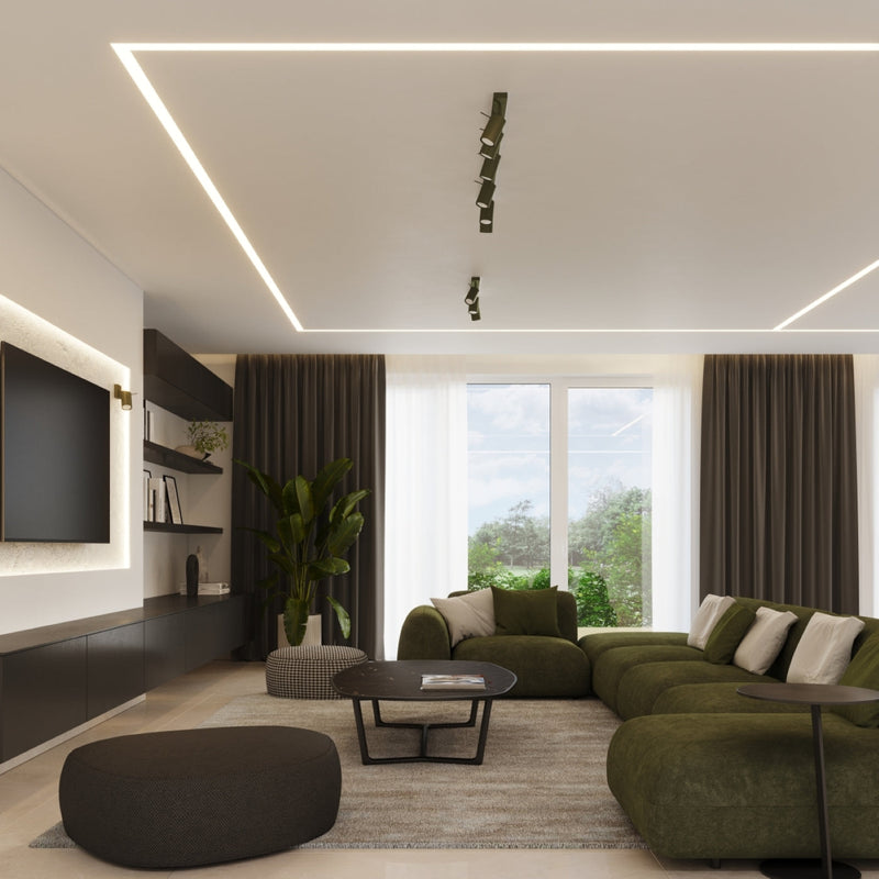 Plafond Ring 3P Olivgrün Moderne 3-Spot Deckenleuchte In Olivgrün-Leuchtezauber