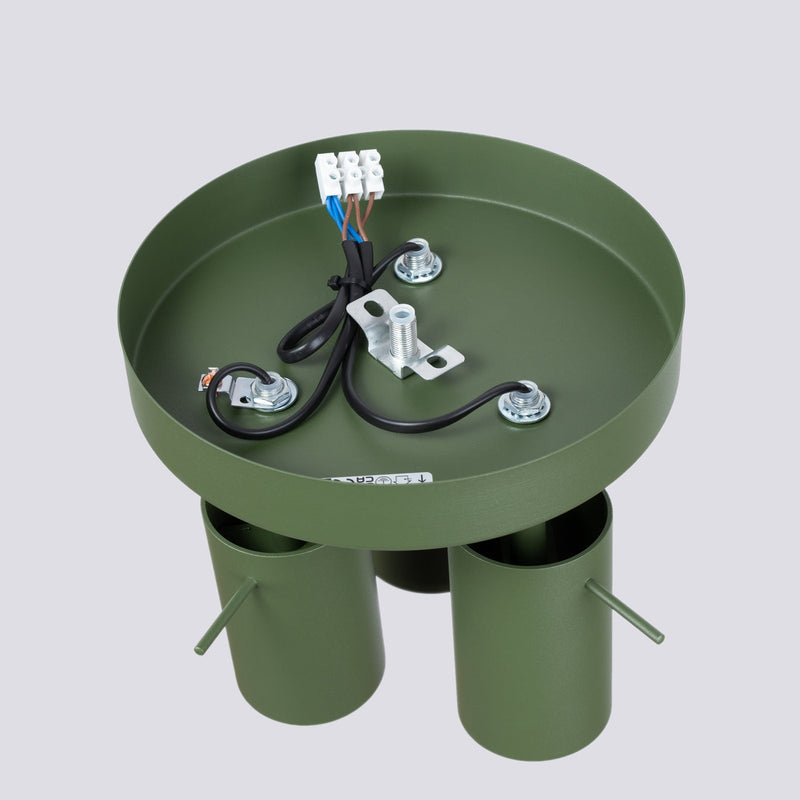 Plafond Ring 3P Olivgrün Moderne 3-Spot Deckenleuchte In Olivgrün-Leuchtezauber