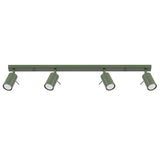 Plafond Ring 4L Olivgrün Moderne 4-Flammige Lampe In Grünem Finish-Leuchtezauber