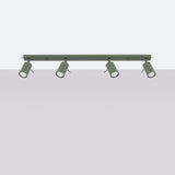 Plafond Ring 4L Olivgrün Moderne 4-Flammige Lampe In Grünem Finish-Leuchtezauber