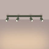 Plafond Ring 4L Olivgrün Moderne 4-Flammige Lampe In Grünem Finish-Leuchtezauber