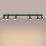 Plafond Ring 6L Olivgrün Große 6-Flammige Deckenlampe In Olivgrün-Leuchtezauber