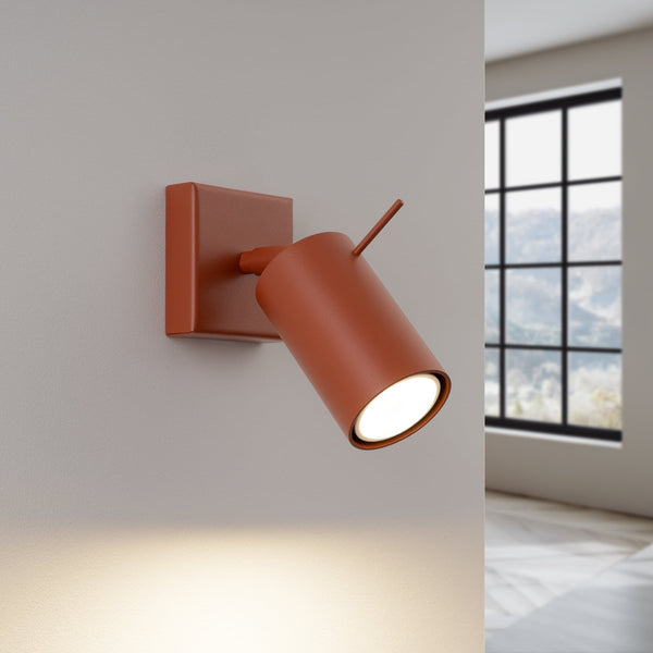 Wandleuchte Ring Roter Ocker Schwenkbare Wandleuchte In Terracotta-Optik – Für Gezieltes Licht-Leuchtezauber