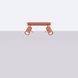 Plafond Ring 2 Roter Ocker Kompakte 2-Flammige Deckenlampe In Rostrot-Leuchtezauber