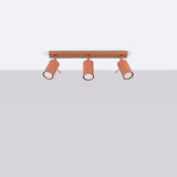 Plafond Ring 3L Roter Ocker Stilvolle 3-Flammige Leuchte In Ockerton-Leuchtezauber