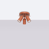 Plafond Ring 3P Roter Ocker Auffällige Spot-Deckenleuchte In Ockerrot-Leuchtezauber