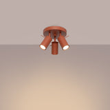 Plafond Ring 3P Roter Ocker Auffällige Spot-Deckenleuchte In Ockerrot-Leuchtezauber