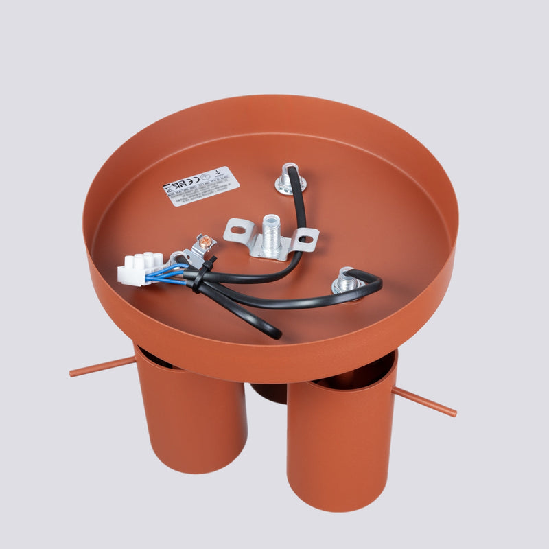 Plafond Ring 3P Roter Ocker Auffällige Spot-Deckenleuchte In Ockerrot-Leuchtezauber