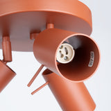 Plafond Ring 3P Roter Ocker Auffällige Spot-Deckenleuchte In Ockerrot-Leuchtezauber