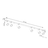 Plafond Ring 6L Roter Ocker Elegante 6-Flammige Designer-Deckenleuchte-Leuchtezauber