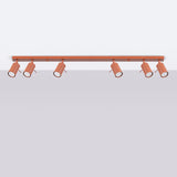 Plafond Ring 6L Roter Ocker Elegante 6-Flammige Designer-Deckenleuchte-Leuchtezauber