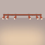 Plafond Ring 6L Roter Ocker Elegante 6-Flammige Designer-Deckenleuchte-Leuchtezauber