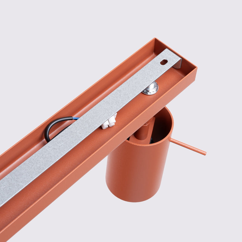 Plafond Ring 6L Roter Ocker Elegante 6-Flammige Designer-Deckenleuchte-Leuchtezauber