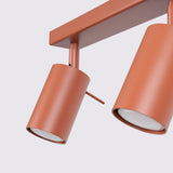 Plafond Ring 6L Roter Ocker Elegante 6-Flammige Designer-Deckenleuchte-Leuchtezauber