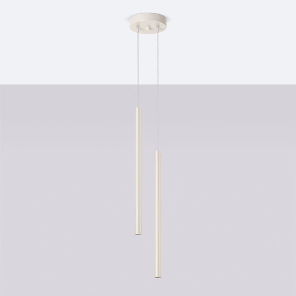 Pendelleuchte Pastelo 2-flammig Beige – Schlicht & Modern-Leuchtezauber