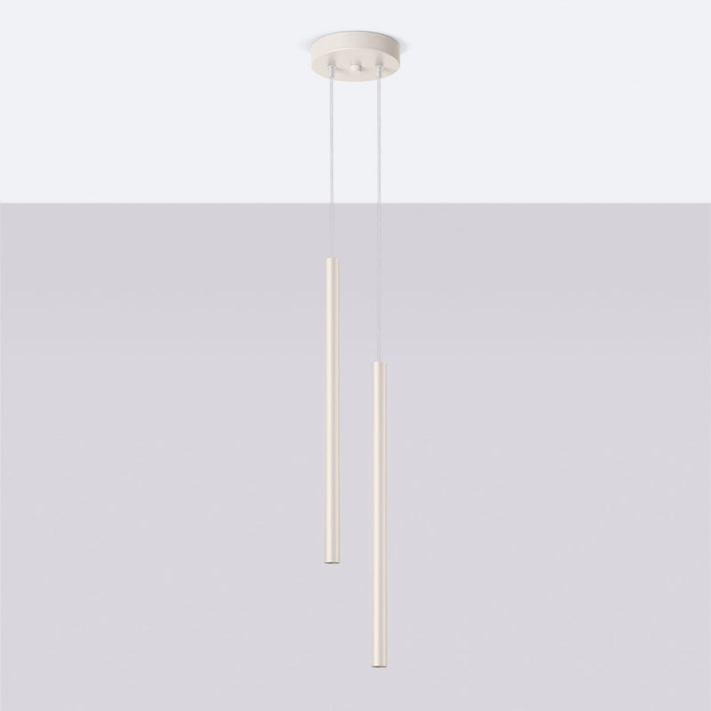 Pendelleuchte Pastelo 2-flammig Beige – Schlicht & Modern-Leuchtezauber