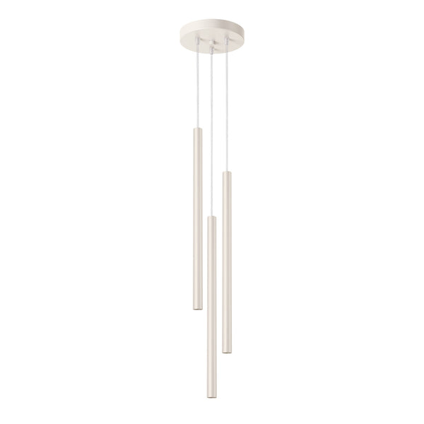 Pendelleuchte Pastelo 3-flammig Pyramide Beige – Sanfte Eleganz-Leuchtezauber