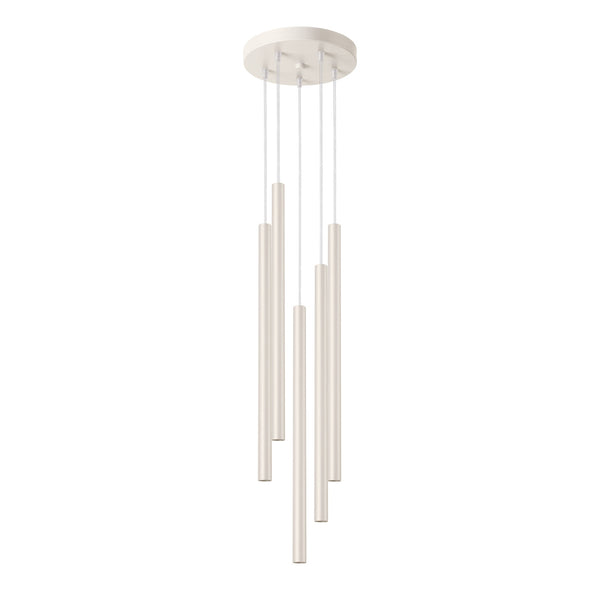 Pendelleuchte Pastelo 5-flammig Pyramide Beige – Warm & Hell-Leuchtezauber
