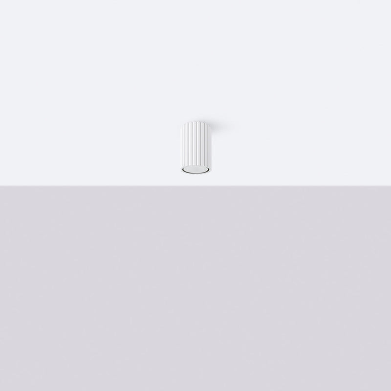 Plafond Karbon 10 Weiß Dezente 1-Flammige Deckenlampe In Weiß-Leuchtezauber