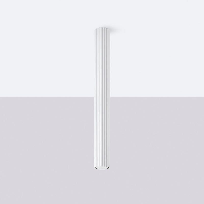 Plafond Karbon 60 Weiß Große Moderne Deckenlampe In Weiß-Leuchtezauber