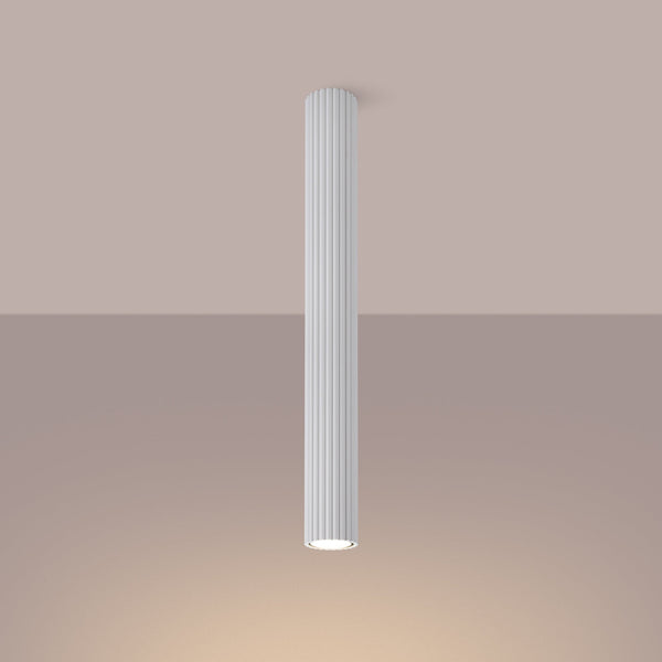 Plafond Karbon 60 Weiß Große Moderne Deckenlampe In Weiß-Leuchtezauber