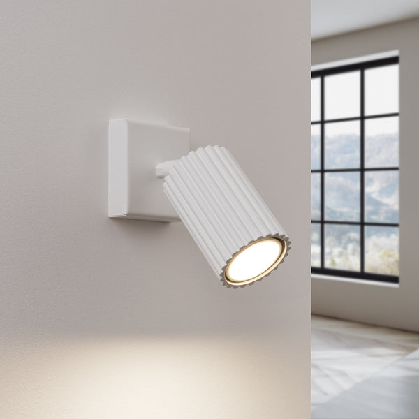 Wandleuchte Karbon Weiß Minimalistische Wandlampe In Reinweiß Für Klare Raumgestaltung-Leuchtezauber