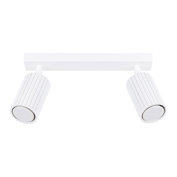 Plafond Karbon 2 Weiß Kompakte 2-Flammige Deckenlampe In Weiß-Leuchtezauber