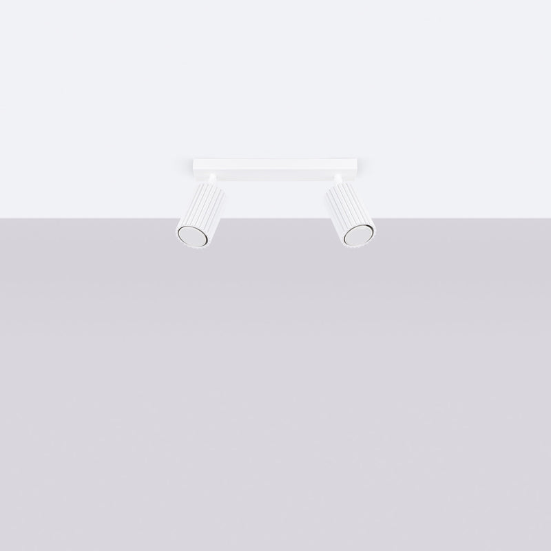 Plafond Karbon 2 Weiß Kompakte 2-Flammige Deckenlampe In Weiß-Leuchtezauber