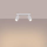 Plafond Karbon 2 Weiß Kompakte 2-Flammige Deckenlampe In Weiß-Leuchtezauber