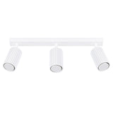 Plafond Karbon 3L Weiß Schlanke 3-Flammige Deckenleuchte In Weiß-Leuchtezauber