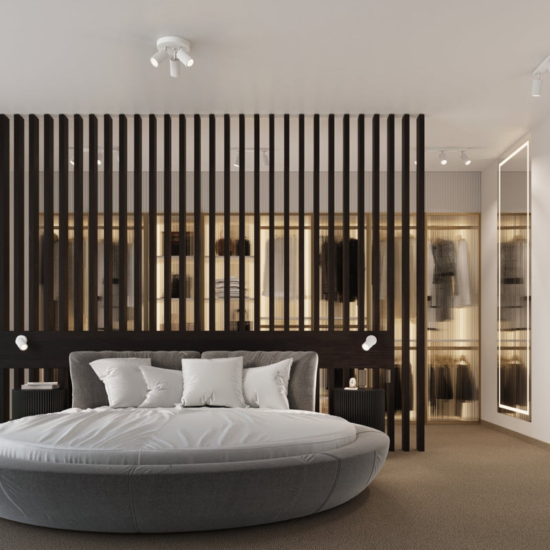 Plafond Karbon 3P Weiß Moderne 3-Spot Deckenlampe In Weiß-Leuchtezauber