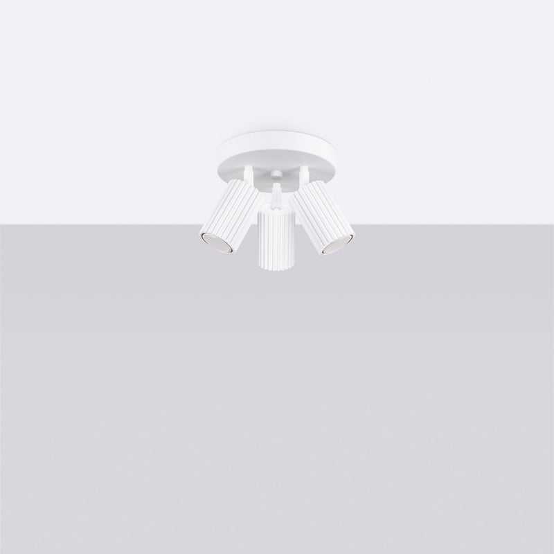 Plafond Karbon 3P Weiß Moderne 3-Spot Deckenlampe In Weiß-Leuchtezauber