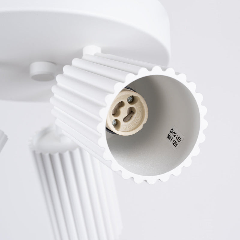 Plafond Karbon 3P Weiß Moderne 3-Spot Deckenlampe In Weiß-Leuchtezauber