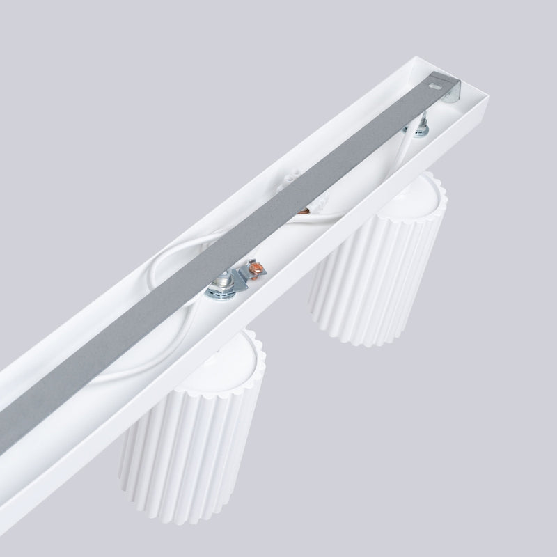 Plafond Karbon 4L Weiß Moderne Weiße Deckenlampe Mit 4 Leuchten-Leuchtezauber