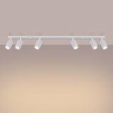 Plafond Karbon 6L Weiß Elegante 6-Flammige Deckenleuchte In Weiß-Leuchtezauber