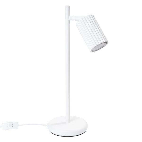 Tischlampe Karbon Weiß – Dezente Tischlampe Im Minimalistischen Stil-Leuchtezauber