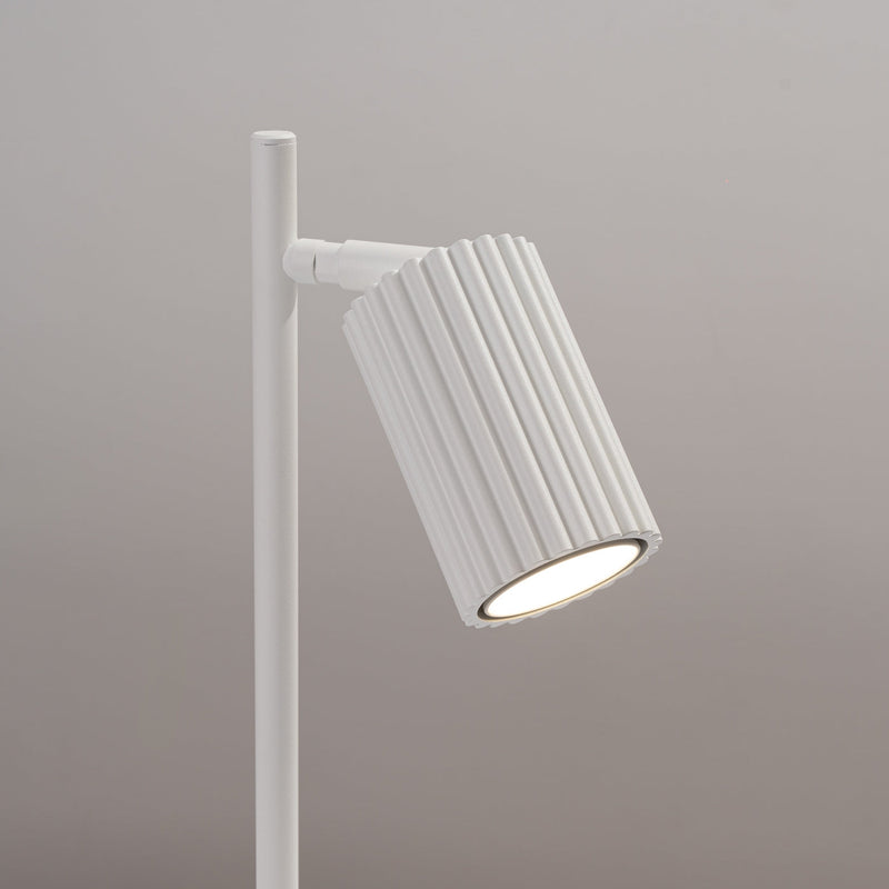 Tischlampe Karbon Weiß – Dezente Tischlampe Im Minimalistischen Stil-Leuchtezauber